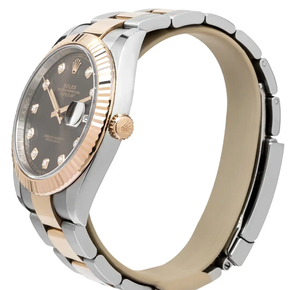 Prestigious Jewelrys & Rose Stainless Gold Steel 126331 Rolex Datejust 0713
